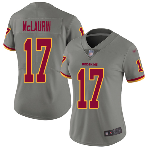Washington Redskins Limited Gray Women Terry McLaurin Jersey NFL Football #17 Inverted Legend->women nfl jersey->Women Jersey